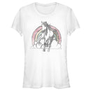 Junior's Lost Gods Distressed Rainbow Horse T-Shirt