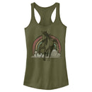 Junior's Lost Gods Distressed Rainbow Horse Racerback Tank Top