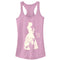 Junior's Beauty and the Beast Dress Silhouette Racerback Tank Top