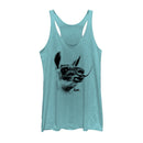 Women's CHIN UP Llama Mustache Racerback Tank Top