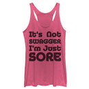 Women's CHIN UP Not Swagger Just Sore Racerback Tank Top