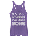 Women's CHIN UP Not Swagger Just Sore Racerback Tank Top