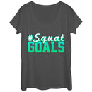 Women's CHIN UP Squat Goals Scoop Neck