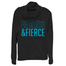 Junior's CHIN UP Fearless and Fierce Cowl Neck Sweatshirt