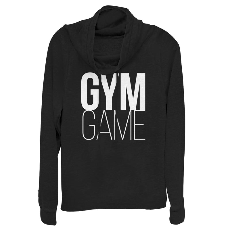 Junior's CHIN UP Gym Game Cowl Neck Sweatshirt