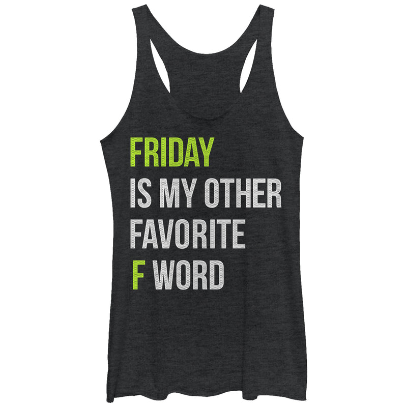 Women's CHIN UP Friday is My Other Favorite F Word Racerback Tank Top