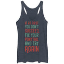 Women's CHIN UP Fix Your Ponytail and Try Again Racerback Tank Top