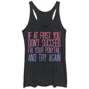 Women's CHIN UP Fix Your Ponytail and Succeed Racerback Tank Top