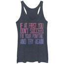 Women's CHIN UP Fix Your Ponytail and Succeed Racerback Tank Top