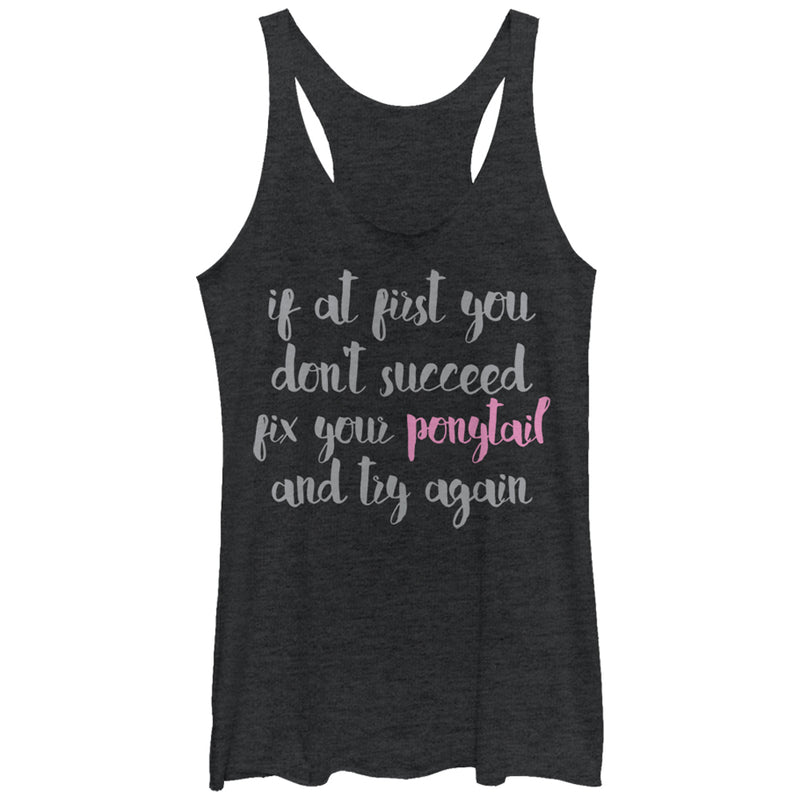 Women's CHIN UP Fix Your Ponytail Racerback Tank Top