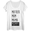 Women's CHIN UP Mom Mama Mommy Scoop Neck