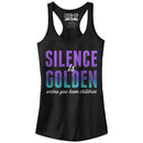 Junior's CHIN UP Silence isen Unless You Have Kids Racerback Tank Top