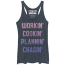 Women's CHIN UP Working Cooking Planning Chasing Racerback Tank Top