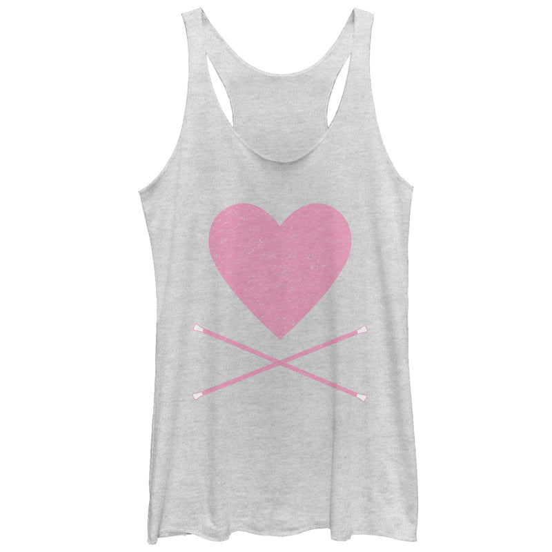 Women's CHIN UP Baton Heart Racerback Tank Top