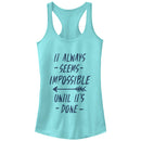 Junior's CHIN UP Seems Impossible Until It's Done Racerback Tank Top