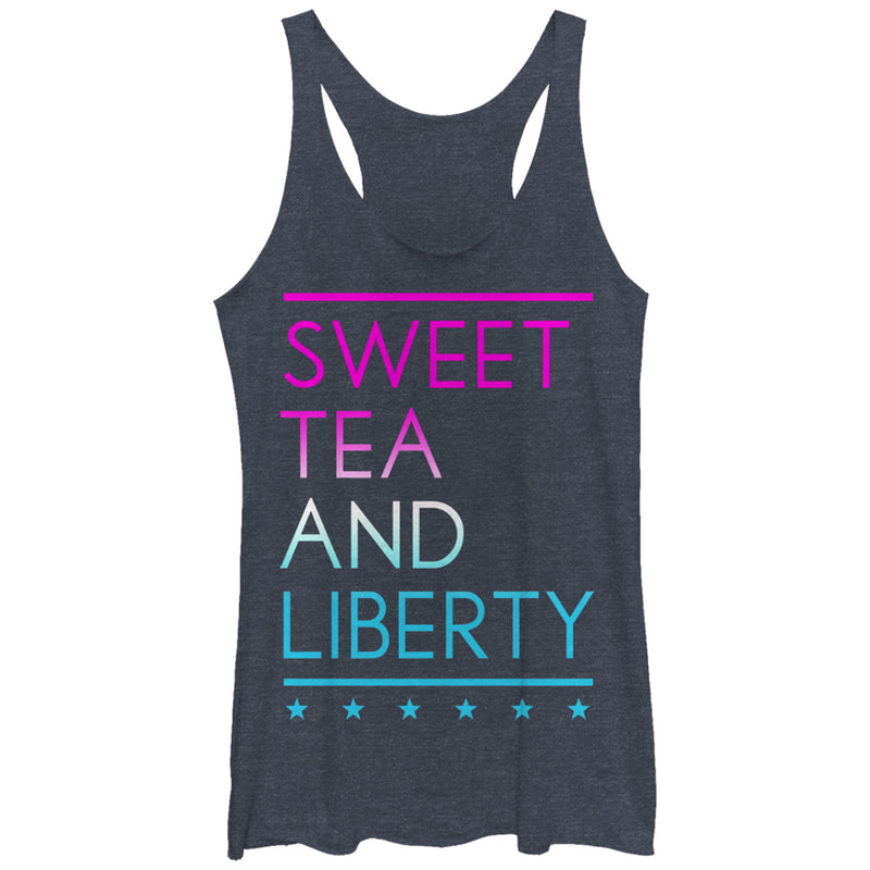 Women's CHIN UP 4th of July Sweet Tea and Liberty Racerback Tank Top