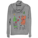 Junior's CHIN UP Heat It Up Hot Sauce Cowl Neck Sweatshirt