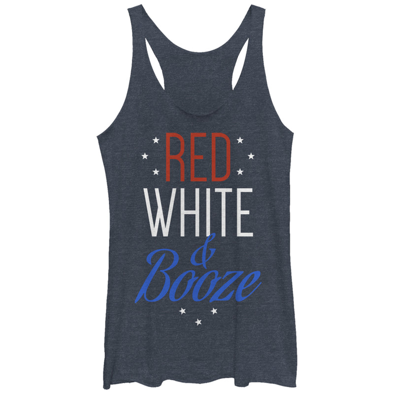 Women's CHIN UP 4th of July and Booze Racerback Tank Top
