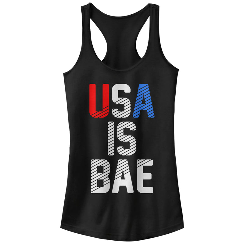 Junior's CHIN UP 4th of July USA is BAE Racerback Tank Top
