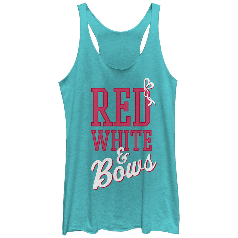 Women's CHIN UP 4th of July and Bows Racerback Tank Top