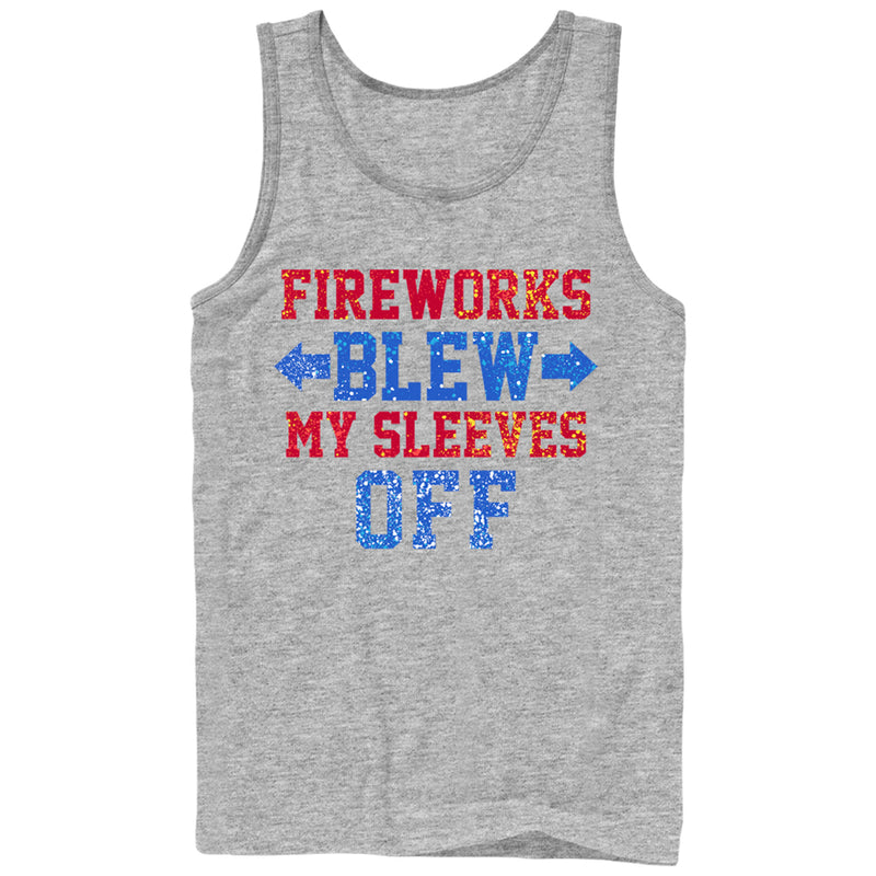 Men's CHIN UP 4th of July Fireworks Blew My Sleeves Off Tank Top