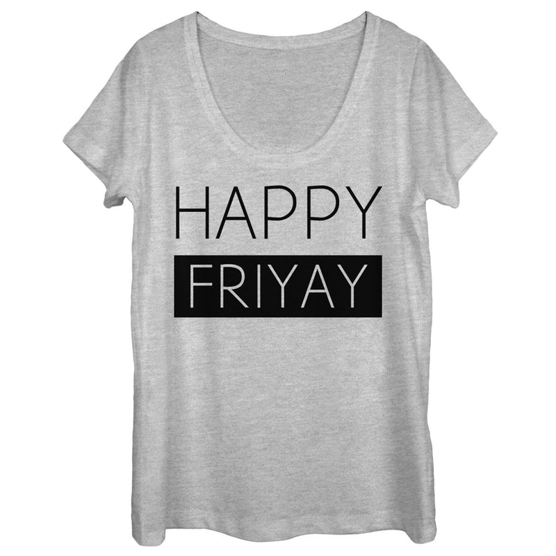 Women's CHIN UP Happy Friyay Scoop Neck