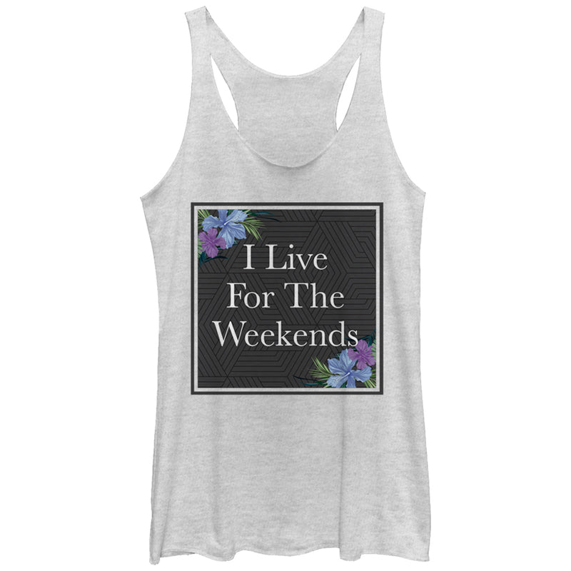 Women's CHIN UP Live for the Weekends Racerback Tank Top
