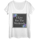 Women's CHIN UP Live for the Weekends Scoop Neck