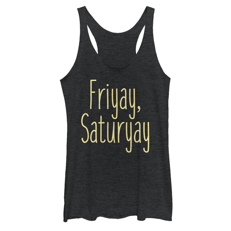 Women's CHIN UP Friyay Saturyay Racerback Tank Top