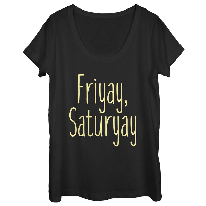 Women's CHIN UP Friyay Saturyay Scoop Neck