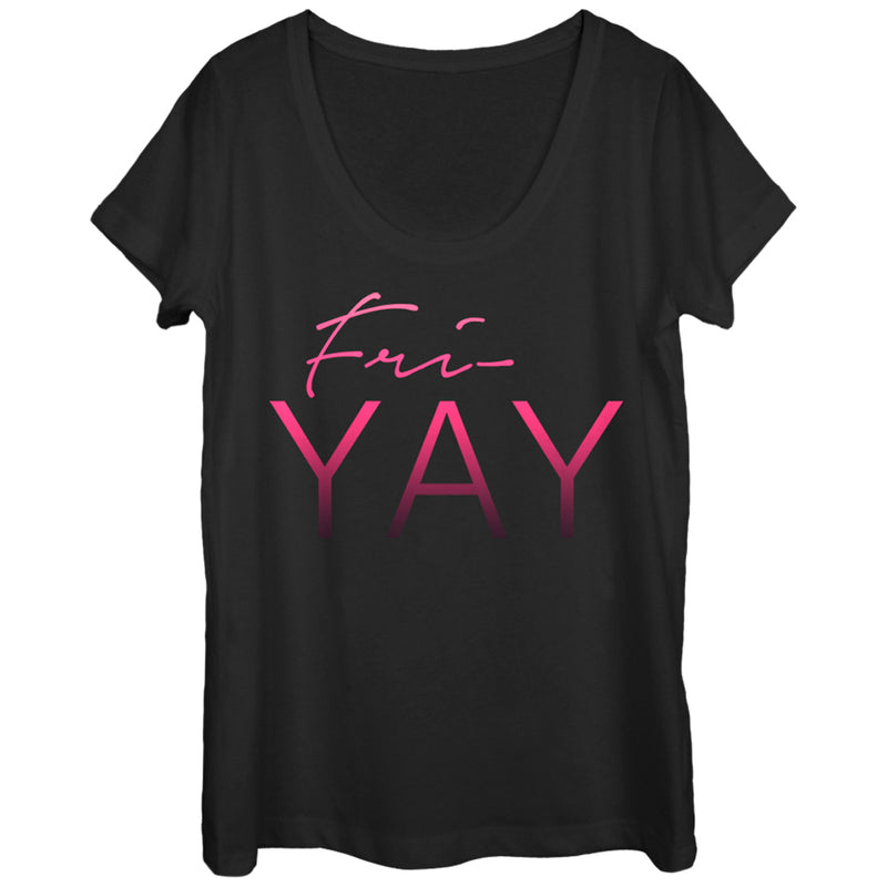 Women's CHIN UP Yay Friday Scoop Neck