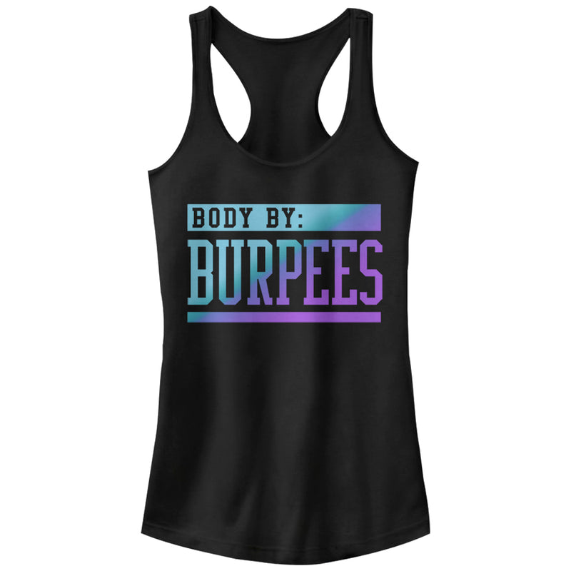 Junior's CHIN UP Body By Burpees Racerback Tank Top