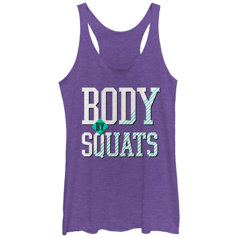 Women's CHIN UP Body By Squats Racerback Tank Top