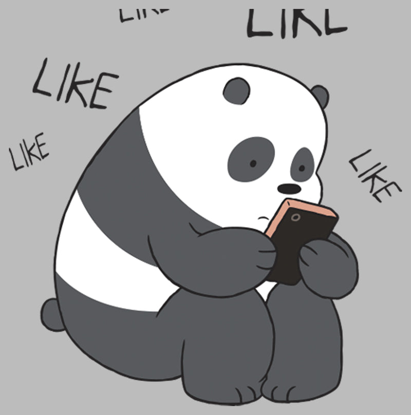 Junior's We Bare Bears Panda Internet Likes T-Shirt