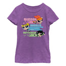 Girl's The Powerpuff Girls Rainbow Stripes T-Shirt
