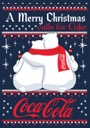 Men's Coca Cola Merry Christmas Polar Bear T-Shirt