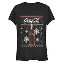 Junior's Coca Cola Christmas Bottle Snowflake T-Shirt