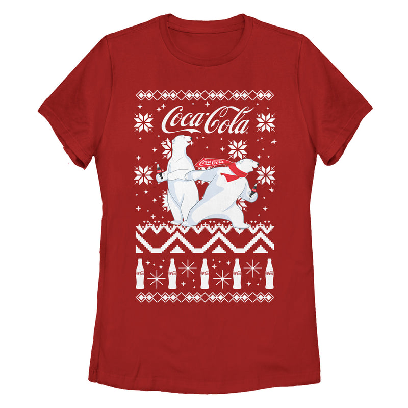 Women's Coca Cola Ugly Christmas Polar Bear T-Shirt