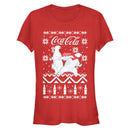Junior's Coca Cola Ugly Christmas Polar Bear T-Shirt