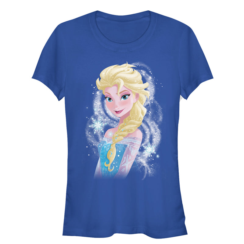 Junior's Frozen Elsa Sparkle Profile T-Shirt