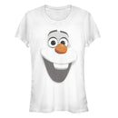 Junior's Frozen Olaf Face T-Shirt