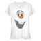Junior's Frozen Olaf Face T-Shirt