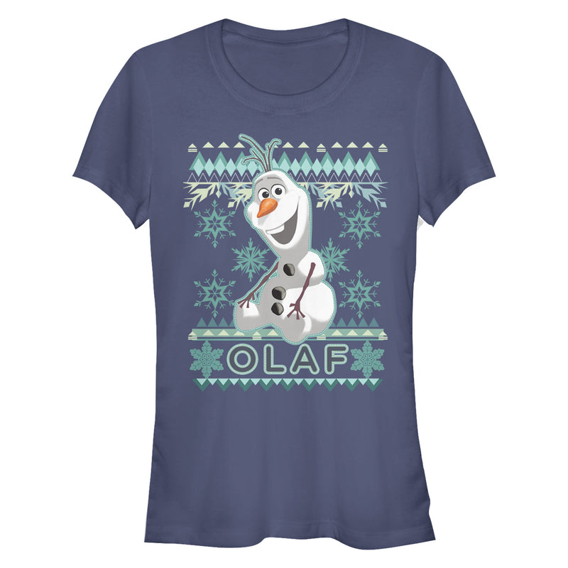 Junior's Frozen Ugly Christmas Olaf T-Shirt