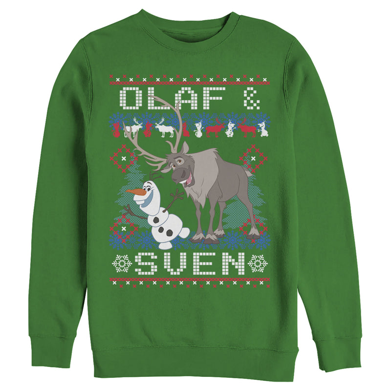 Men's Frozen Ugly Christmas Olaf Sven Sweatshirt