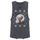 Junior's Frozen Christmas Warm Wishes Festival Muscle Tee