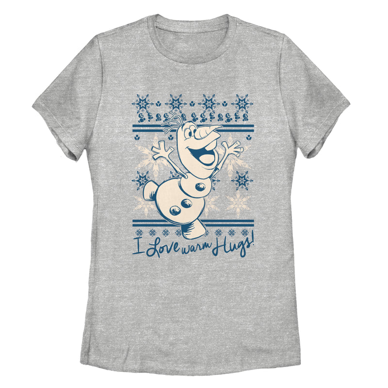 Women's Frozen Christmas Warm Hugs T-Shirt