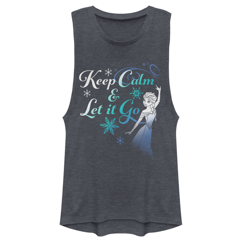 Junior's Frozen Elsa Keep Calm Festival Muscle Tee