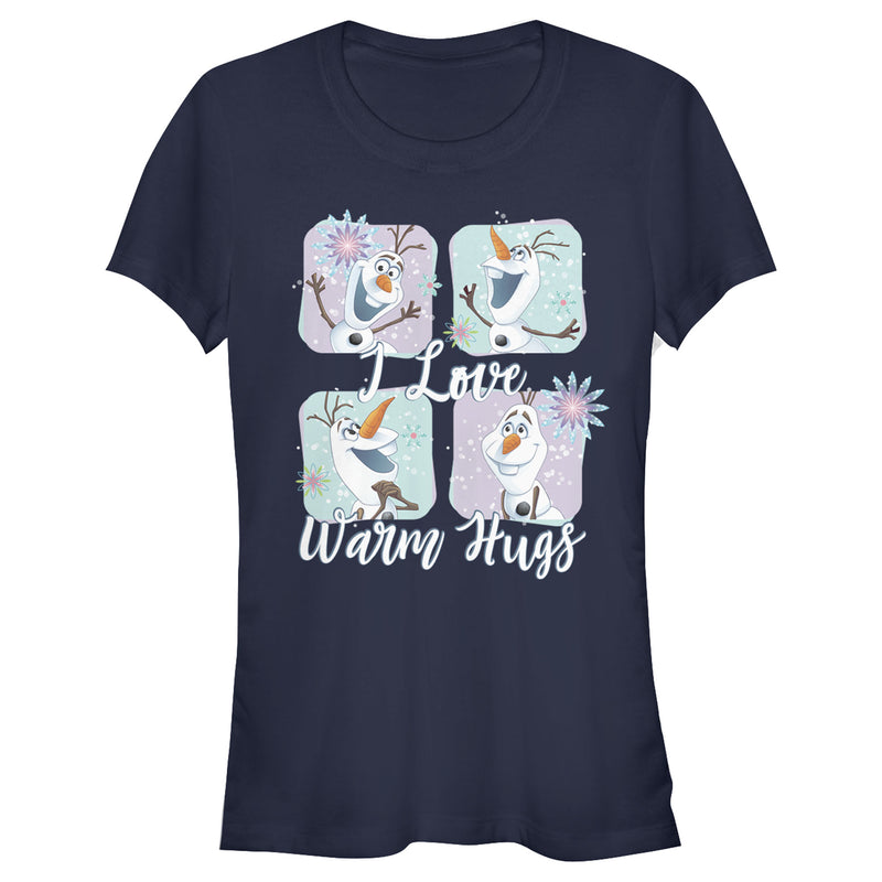 Junior's Frozen Snowflake Hugs T-Shirt