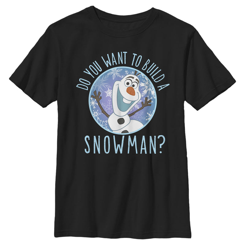 Boy's Frozen Olaf Build Snowman T-Shirt