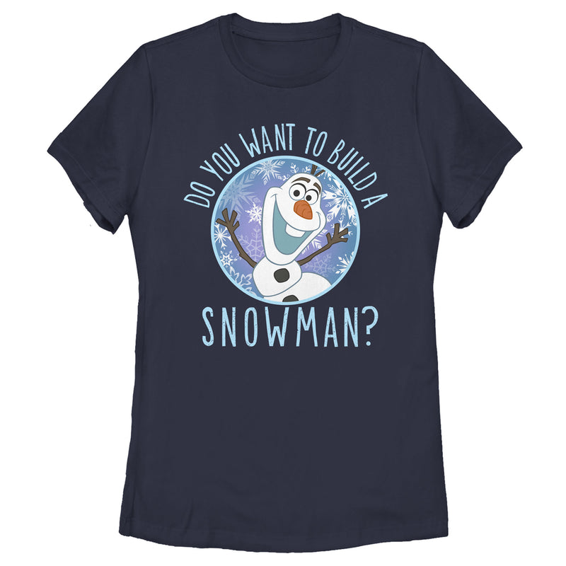 Women's Frozen Olaf Build Snowman T-Shirt